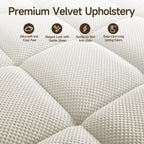 Oversized Recliner Chair with Swivel Tray Table, Modern Tufted Linen Fabric Single Sofa with Cup Holders & USB Port, 660 LBS Heavy Duty Reclining Chair for Living Room & Bedroom (White, 41.7'')