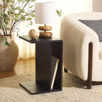 SAFAVIEH Home Collection Aeon Black C-Shape End Table