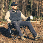 OUTSIDER Oversized Camping Folding Chair, Heavy Duty 500 LBS Portable Foldable Outdoor Chair Camp Chair with Cup Holder and Cooler Bag, Bottle Opener for Camping, Travel, Backpacking,Lawn, Patio