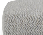 SIMPLIHOME Nate 20" Wide Square Pouf in Patterned Grey Melange Cotton