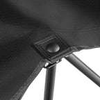 6-Seat Foldable Sports Bench with Side Pockets, Carrying Bag, 600D OxFor Ford Fabric Black for Outdoor Events