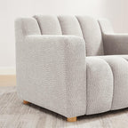 VANOMi Oversized Accent Chair Set of 2, Modern Living Room Chairs, Comfy Boucle Fabric Upholstered Armchair for Bedroom, Office, Waiting Room (Beige)