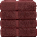 Chakir Turkish Linens 100% Cotton Premium Turkish Towels for Bathroom | 30'' x 60'' Large Bath Towels (4 Piece, Cranberry)
