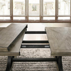 Roundhill Furniture Birmingham Dining Set, One Size, Driftwood Finish