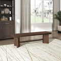 Lexicon Dining Bench for Dining Room Table, 59" Wood Bench for Home and Kitchen, Indoor Wooden Bench for Dining Room, Kitchen Bench, Living Room Bench, Easy Assembly, Walnut