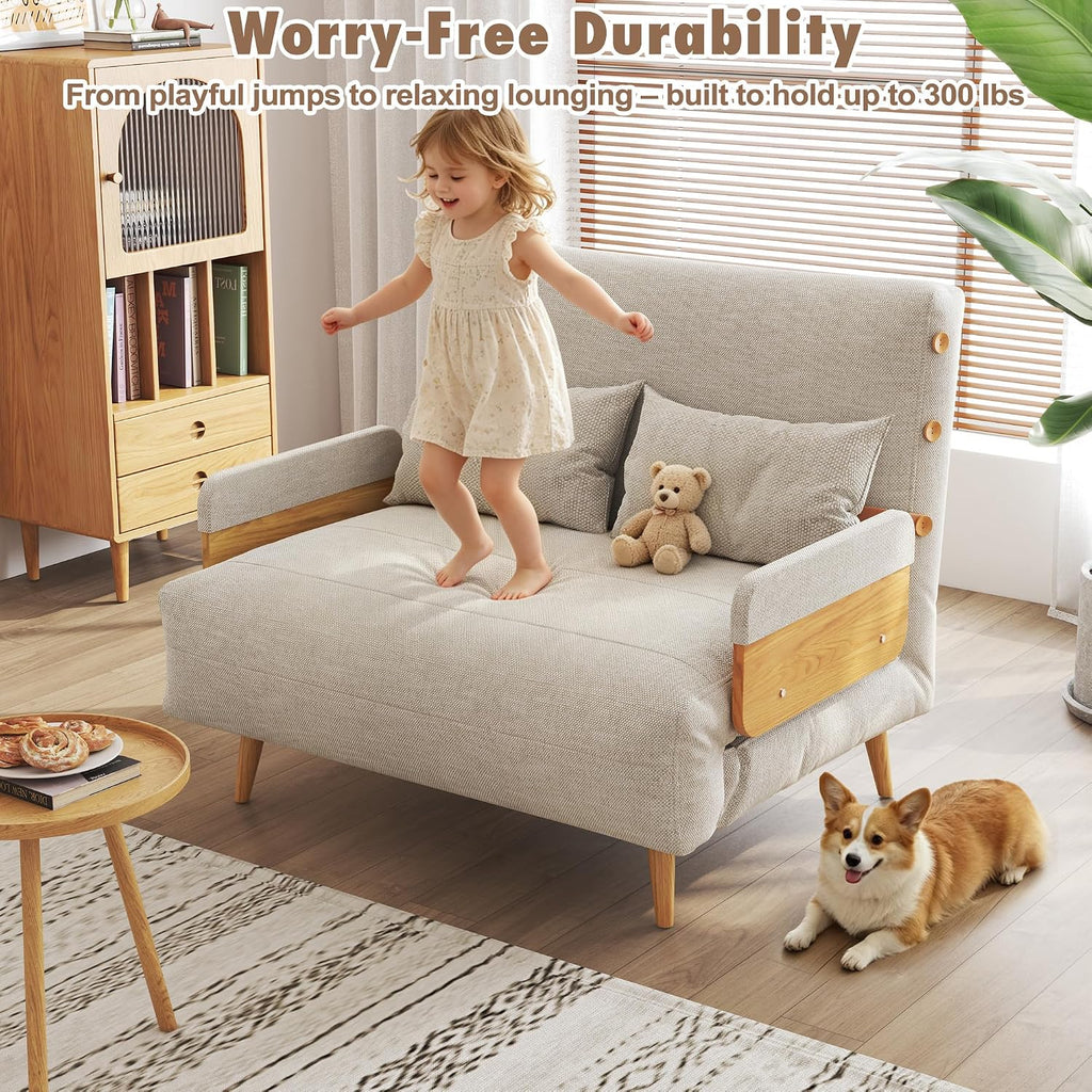 JASIWAY Convertible Sleeper Sofa Chair, 28" Modern Futon Chair for Adults