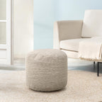 Anji Mountain 17" H x 22" W Handmade Pouf Ottoman for Living Room & Couch