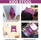 Utopia Home Folding Step Stool - (Pack of 1) Foot Stool with 11 Inch Height - Holds Up to 300 lbs - Foldable Step Stool for Kitchen, Bathroom & Living Room - Anti Skid (Purple)