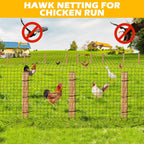 Chicken Netting 25'x25' with 1" Mesh Nylon Bird Netting for Chicken Coop, Heavy Duty Poultry Net Bird Net for Garden Deer Fence for Fruit Tree