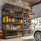 REIBII 2000LBS Garage Shelving Heavy Duty 72''H Storage Shelves 5 Tier Heavy Duty Shelving, Adjustable Metal Shelves for Basement Pantry 35.5" W x72 H x 15.8" D, 2 Pack