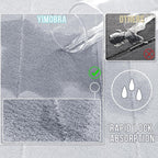 Yimobra Memory Foam Bath Mat, Super Soft Absorbent Bathroom Rug Non Slip 24x17 Inch, Quick Dry, Machine Washable Floor Carpet for Tub Shower, Home Decor Accessories, Silver