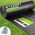 Rintea Weed Barrier Fabric, 4 x 300 ft, 3.2 oz Landscape Fabric
