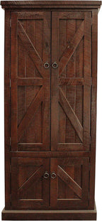 American Heartland MFG. Rustic Double Door Pantry, Concord Cherry