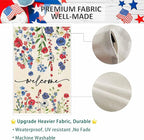 Baccessor 4th of July Patrioctic House Flag 28 x 40 Inch Double Sided God Bless America Memorial Day Floral Large House Flag Vertical Summer Seasonal Usa Yard Outdoor Outside Decoration