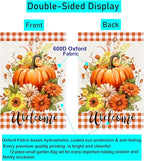 Seasonal Garden Flag Set of 12 Yard Flags for Outside12x18, Double Sided Small Garden Flags,4th of july Garden Flag,Welcome Fall Halloween Holiday Decoration Outdoor Flags for Garden