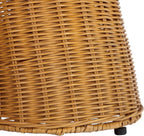 SAFAVIEH Couture Collection - Hylda Natural Rattan Accent Table, Square Design with Glass Top, Boho Coastal Style, Fully Assembled (CWK3010A)