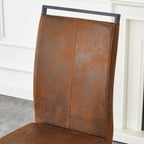 Baysitone Modern Dining Chairs Set of 6, Side Dining Room Chairs, High Back Kitchen Chairs with Suede Fabric Padded Seat for Dining Room,Kitchen, Living Room Brown