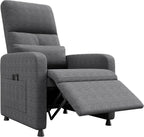 Garvee Power Recliner Chair, Adjustable Electric Recliner Ergonomic Overstuffed Single Sofa, Padded Seat, Side Pockets and USB Port, Home Theater Seating for Living Room