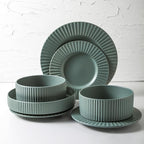 Christian Siriano Lusso 32-Piece Dinnerware Set Stoneware, Stone