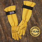 GORILLA EASY CONNECT Gardening Gloves Lightweight Tough Heavy Duty Long Sleeve Leather Pruning Gloves with Adjustable Strap