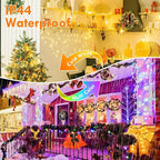 88FT 240LED Connectable String Lights Indoor Outdoor Clear Wire, Warm White⇋Multicolor Christmas String Lights, Plug in Twinkle Fairy Light With Timer For Wedding Patio Tree Yard Christmas Decorations