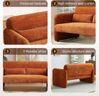 59" W Upgrade Lambswool Fabric Loveseat Sofa, Modern Love seat Couch, Solid and Easy to Install, Upholstered 2-Seater Couch for Bedroom, Apartment, Living Room