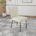 ZckyCine Dining Chairs Set of 4, Upholstered Velvet Kitchen Chairs with Thick Padded Seat and Sturdy Metal Legs, Modern Farmhouse Accent Chairs for Dining Room, Living Room, Waiting Room