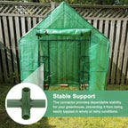 12 Pcs 11mm Greenhouse Frame Building Connectors, 4 Way Right Angle Pipe Fitting for Grape Trellis/Sunscreen Shed/Gardening Plant Stakes, Greenhouse Accessories [Green]
