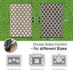OLANLY Reversible Outdoor Rug 8x10 ft Clearance, Waterproof Outdoor Plastic Straw Rug with Interlacing Pattern, RV Mat for Patio, Camping, Balcony, Deck, Backyard, Black & Beige