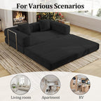 BSHOMGI Convertible Futon Sofa Bed, Couch for Living Room,Modular Futon Couch with Fixed-Shape Frame Corduroy Loveseat Sleeper Sofas with Pull-Out Couches for Small Space Apartment