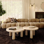 Tov Furniture Amora Faux Travertine Nesting Accent Tables
