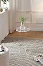 Clear Acrylic End Table,Side Table,Clear,for Livingroom,13.5 x 13.5 inch, 23 inch High