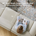 Novilla 108" Modular Sectional Sofa, Modular Sectional Couches for Living Room Bedroom, Chenille Removable Cover Cloud Couch with Smarts Coil® Support L-Shaped Couch(Beige, 3 Seater + 1 Ottoman)
