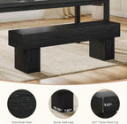 Tribesigns 63“ Extra Long Entryway Bench, Indoor End of Bed Bench for Bedroom, Farmhouse Wooden Shoe Seat Dining Bench for Dining Room, Living Room, Hallway, Black