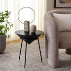 SAFAVIEH Home Collection - Apuline Modern Black Side Table with Tripod Legs (ACC5513A)