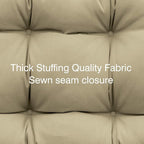 QILLOWAY Outdoor Chair Cushion for Patio Furniture, Waterproof Patio Cushions with Ties, Fade Resistant Replacement Pads for Outdoor Rocking Chairs,Beige