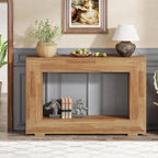Tribesigns Farmhouse Console Table, 47 Inches Entryway Console Table with Storage, Industrial Hallway Accent Table for Living Room, Entrance