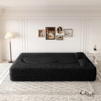 Black Modern Sleeper Sofa - Foam Filled & Assembly Free