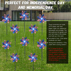 10 PCS Reflective Pinwheels for Yard and Garden Bird Devices Pre-Installed Sparkly Wind Spinner Deterrent to Scare Birds Away from Yard Patio Farm (Red&White&Blue)