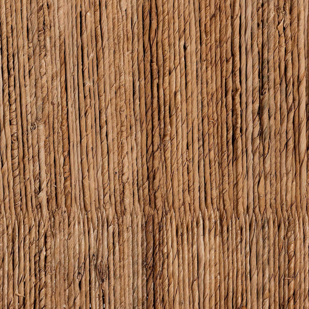 Bali & pari Ismael Accent Bench - Handwoven Seagrass Accent Seating with Mahogany Wood Frame, Raised Back Bench for Entryway or Living Room