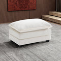 Ihanherry Ottoman for Modular Sectional Cloud Sofa, Chenille Deep Seat Couch for Apartment, Living Room and Bedroom, Beige