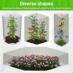 8 Pack Plant Protectors from Animals, 20"x 12" Wire Plant Protector, Wire Cages for Plants with Stakes and Cable Ties, Metal Plant Cages for Plants, Vegetables, Flowers