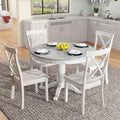 Harper & Bright Designs 5 Pieces Dining Table and Chairs Set for 4 Persons, Kitchen Room Solid Wood Table with 4 Chairs