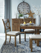 Signature Design by Ashley Extendable Dining Table, Grayish Brown, Seats 8