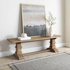 Crosley Furniture Joanna Wood Dining Bench for Entryway or Mudroom, Rustic Brown