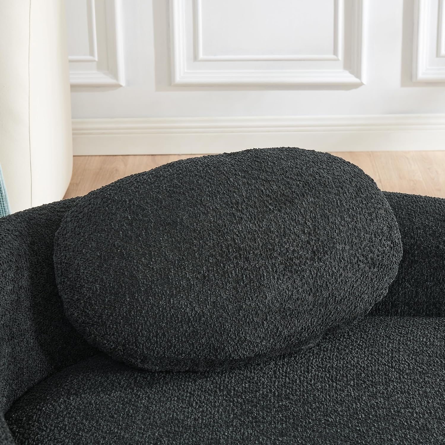 Full Foam Chaise Lounge Chair Indoor, Boucle Upholstered Chaise Lounge Sofa Bed, Right Facing Leisure Cloud Recliner Couches Sleeper Daybed for Living Room