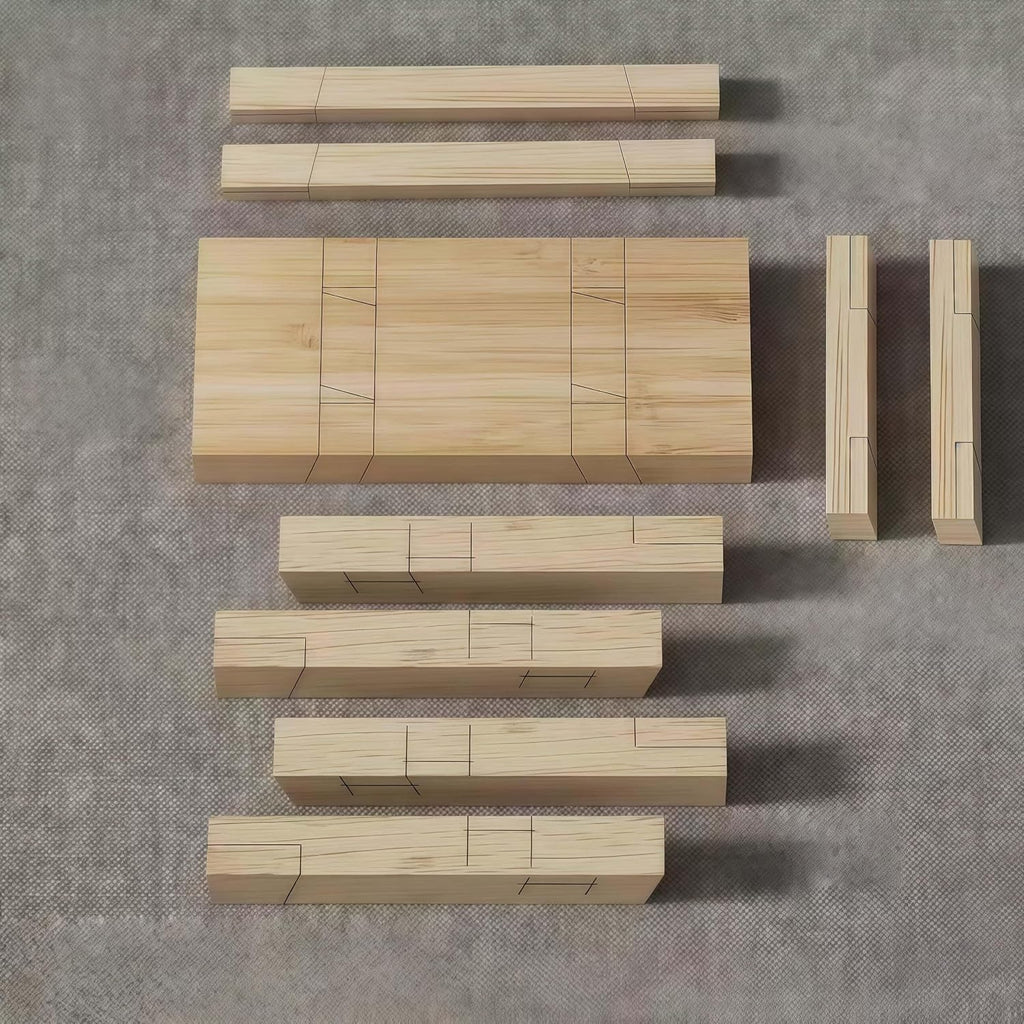 DIY Wooden Stool Kit, Mortise and Tenon Construction, 9.4 x 5.1 x 7.9 inches, Natural Birch Tree