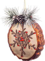 Glass Blown Ornaments for Christmas Tree Pine Tree Stump