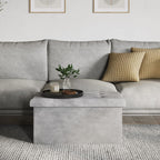 Storage Ottoman - Velvet Tufted Footrest, Linen Chest, or Bench Organizer with Removable Lid for Bedroom, Dorm Room, or Entryway by Lavish Home (Gray)