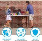 LIFETIME Height Adjustable Folding Table, 4 Foot